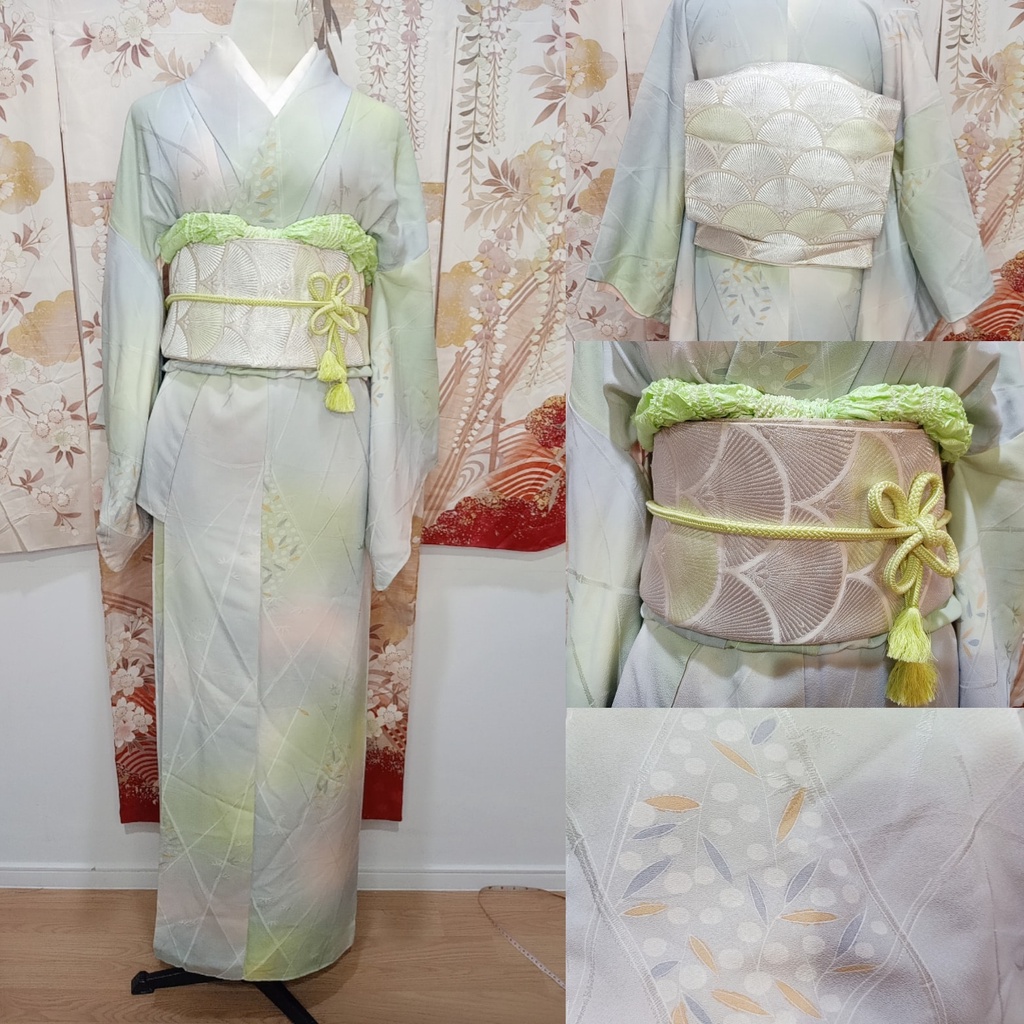 พร้อมส่ง Set Kimono ชุดกิโมโนแท้ มือสอง จากญี่ปุ่น