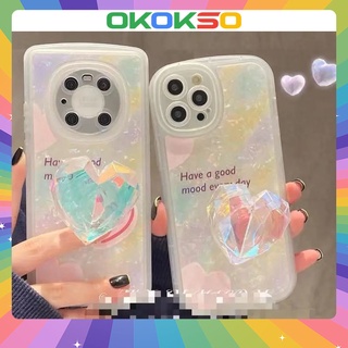 เคสมือถือ แบบนิ่ม ลายหัวใจคริสตัล กันกระแทก สําหรับ OPPO Reno7pro reno6 reno5 4Z A53 F9 A31 R17 F11 a9 2020 a5 2020