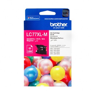 ตลับหมึกอิงค์เจ็ท สีชมพู Brother LC-77XL M /Pink Inkjet Cartridge Brother LC-77XL M