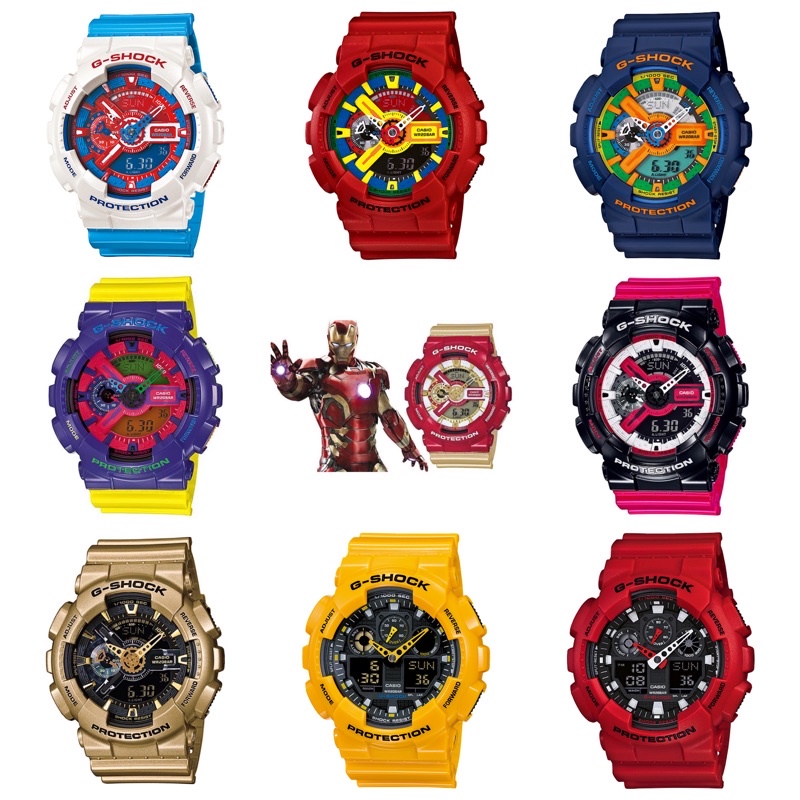 Casio G-Shock GA-110AC-7,GA-110FC-1,GA-110FC-2,GA-110HC-6,GA-110CS-4A,GA-110RB-1,GA-110GD-9B ,GA-100