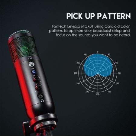 FANTECH  Leviosa Microphone MCX01 ไมค์ Professional Condenser Microphone RGB ไมโค