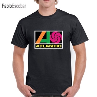 [COD]ใหม่ เสื้อยืด ผ้าฝ้าย พิมพ์ลาย Atlantic Records Record Label G200 Ultra สีดํา สําหรับผู้ชายS-5XL