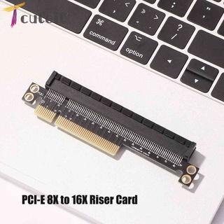 Tcuteit อะแดปเตอร์การ์ดไรเซอร์ PCI-E 8X เป็น PCI-E 16X PCIe 8X 16X