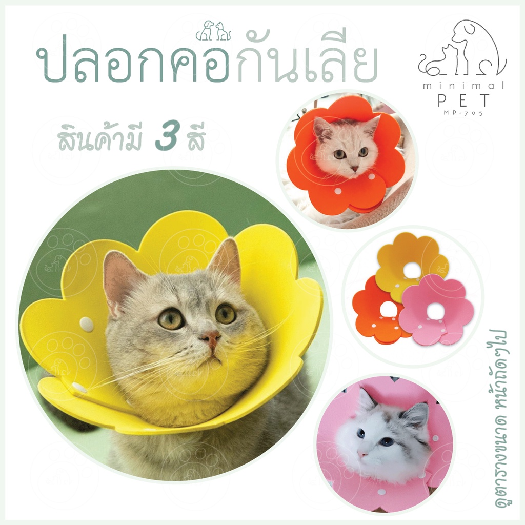[พร้อมส่ง] ปลอกคอกันเลีย คอลลากันเลีย สำหรับสัตว์เลี้ยง สุนัข หมา แมว เสื้อผ้า อุปกรณ์แต่งตัว Lulu Y