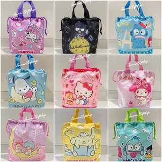 พร้อมส่ง กระเป๋าถือแบบหูรูด ลายการ์ตูน Sanrio ลายชุดที่2