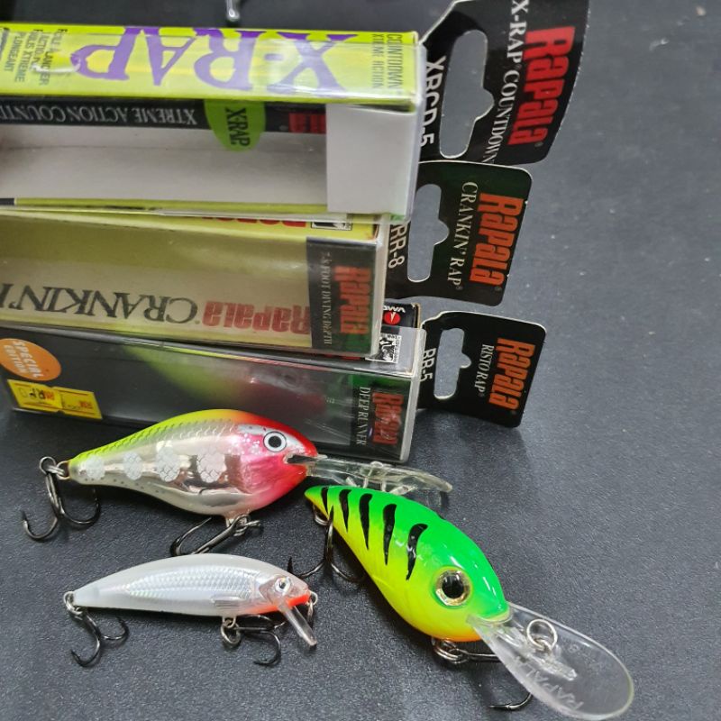 RAPALA CRANKIN RAP CRR-8 / RAPALA RISTO RAP RR-5 / RAPALA X-RAP XRCD-5