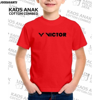 เสื้อยืด ผ้าฝ้าย พิมพ์ลาย Victor สําหรับเด็ก