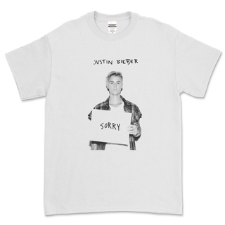 เสื้อยืด พิมพ์ลาย Justin BIEBER SORRY เพลง