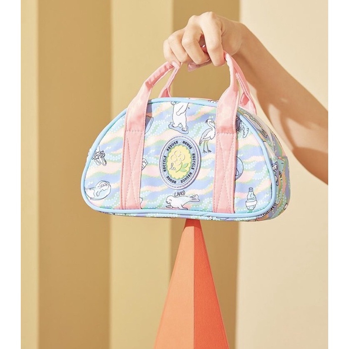 [New] Lyn around แท้💯 กระเป๋าถือ/สะพาย พิมพ์ลายน่ารัก (สีน้ำเงิน)