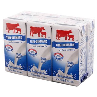 ไทย-เดนมาร์ค นมยูเอชที รสจืด 180 มล. (แพ็ค 6 กล่อง)