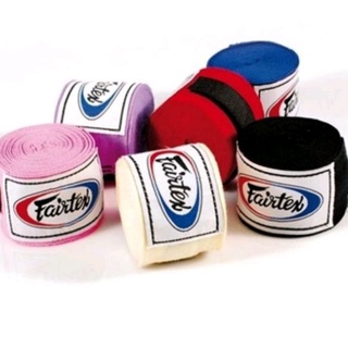 ผ้าพันมือ Fairtex Handwraps HW2 Elastic Cotton Hand wraps 180" 5 ม. แฟร์เท็กซ์ ผ้ายืดพันมือ นักมวย ชกมวย ซ้อมมวย