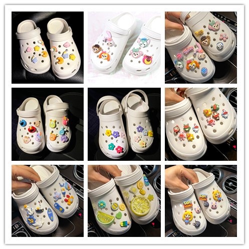 ชุดการ์ตูน Stitch crocks jibitz Charm ชุดสําหรับเด็กและเด็กตกแต่งรองเท้า crocks รองเท้าแตะอุปกรณ์เสร