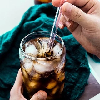 แก้วกาแฟ แก้วมัก รูปทรงแคน สำหรับใส่เครื่องดื่ม ชา น้ำผลไม้ ไร้สารตะกั่ว สไตล์นอร์ดิก โปร่งใสและทนทาน glass cup