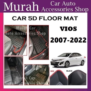 พรมคาร์บอนชั้นเดียว และสองชั้น สําหรับ Toyota Vios 2007-2022 5D