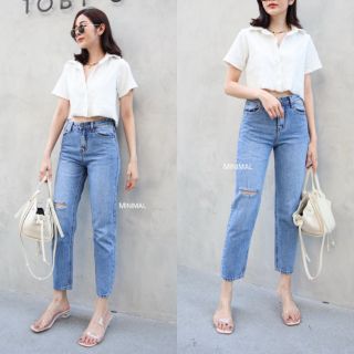 Minimal#ยีนส์ทรงบอยมีS-L