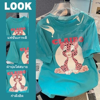 เสื้อโอเวอร์ไซส์  พิมพ์ลายการ์ตูน ทรงสาวอวบไซส์XXL สไดล์เกาหลี สีสด lune 2349#