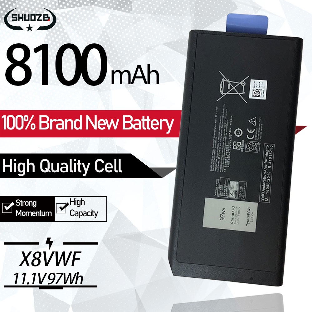 New X8VWF 5XT3V 4XKN5 CJ2K1 09FN4 DKNKD Laptop Battery For Dell Latitude 12-7204 14-7404 E5404 E7404