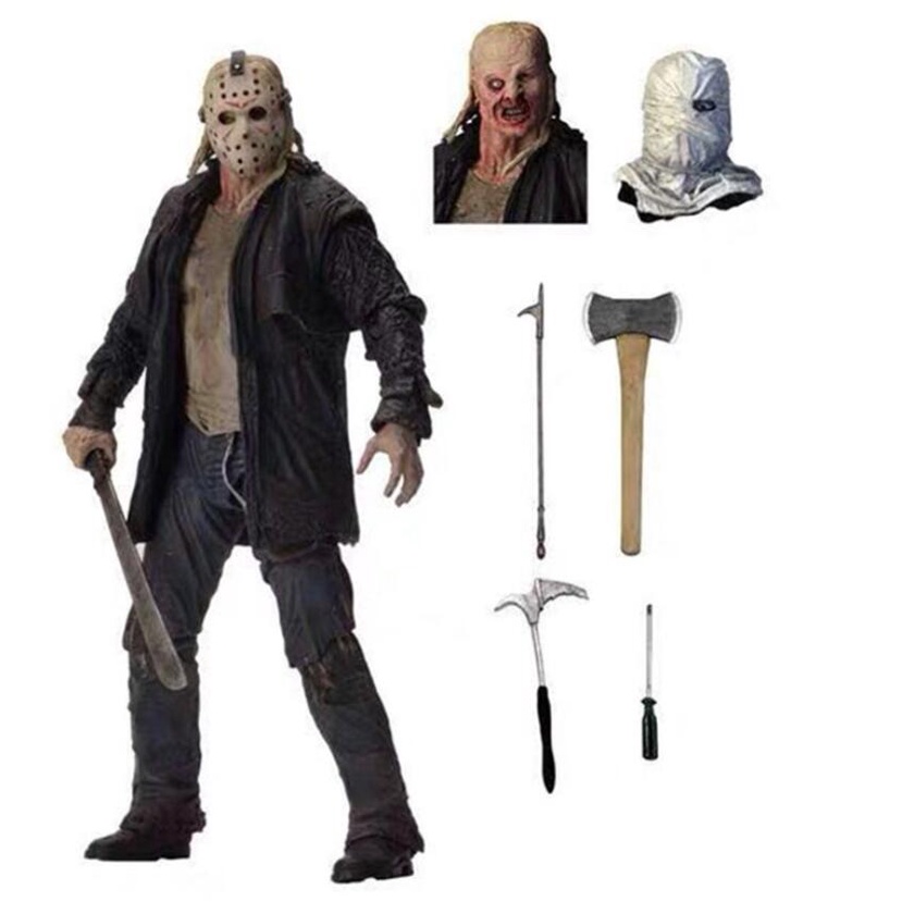 ฟิกเกอร์ Friday the 13th Ultimate Jason Voorhees NECA Jason (2009 Remake) B14L ขนาด 7 นิ้ว ของเล่นสํ