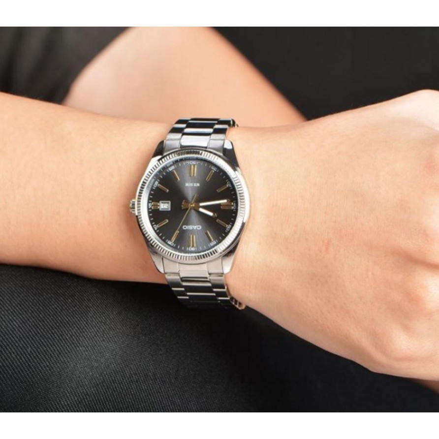casio ของแท้ประกันศูนย์ นาฬิกาคาสิโอ ผู้ชาย รุ่น MTP-1302D MTP-1302SG / SMILEYTIME ขายแต่ของแท้ ประกันศูนย์cmg/c-thong