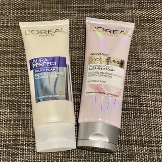 LOREAL Paris ลอรีอัล ออร่า เพอร์เฟ็คท์ โฟมล้างหน้า 100มล LOREAL Paris Aura Perfect Foam (ผิวดูกระจ่างใส)