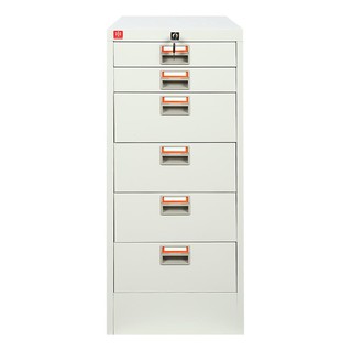 File cabinet CABINET 6 DRAWER LUCKY WORLD CDX-6-TG GREY SAND Office furniture Home &amp; Furniture ตู้เอกสาร ตู้ลิ้นชักเหล็ก