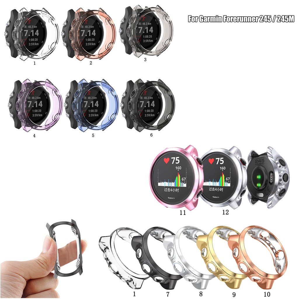 ตัวป้องกันเคสซิลิโคน สำหรับ Garmin Forerunner 245 245Music