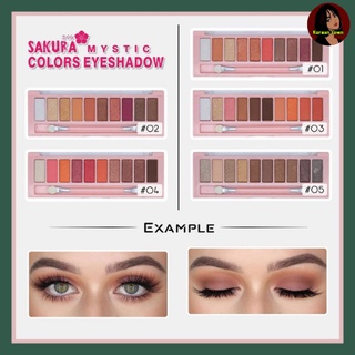 Sakura อายแชโดว์ 10 สี [No.SA1911] Mystic Colors Eyeshadow พาเลททาตา (พร้อมส่ง) #1911