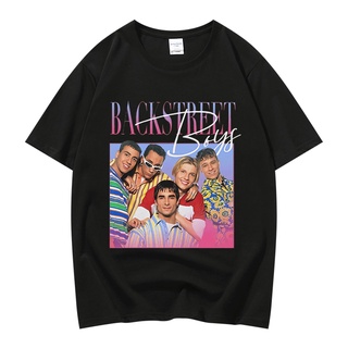 เสื้อผ้าผชเสื้อยืดลําลอง แขนสั้น คอกลม พิมพ์ลาย Backstreet 90s สไตล์ฮิปฮอป สําหรับผู้ชาย และผู้หญิงS-5XL