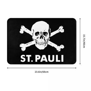 สไตล์ใหม่ FC St. Pauli พร้อมส่ง พรมเช็ดเท้า ผ้าสักหลาด กันลื่น ดูดซับน้ําได้ดี แห้งเร็ว 16x24 นิ้ว สําหรับห้องน้ํา ห้องนั่งเล่น ห้องนอน โซฟา