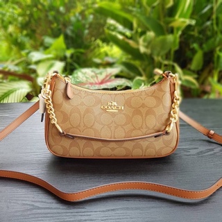 COACH CA548 TERI SHOULDER BAG IN SIGNATURE CANVAS