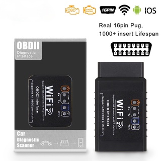 เครื่องสแกนเนอร์อ่านโค้ดอัตโนมัติ ODB2 OBDII สําหรับ Android IOS ELM327 V1.5 wifi OBD2 ELM 327 V 1 5 OBD 2 OBD2