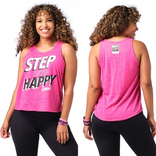 Zumba Wear : Step Into Happy Tank (เสื้อกล้ามออกกำลังกายซุมบ้า)