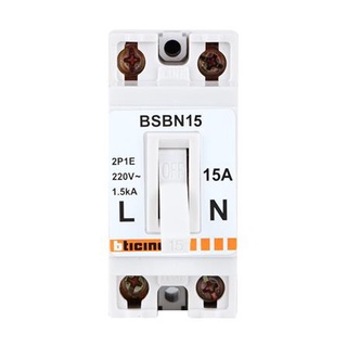 อุปกรณ์ไฟฟ้า เบรกเกอร์ B-TICINO BSBN15 15A ติดตั้งง่ายและปลอดภัยมากกว่า