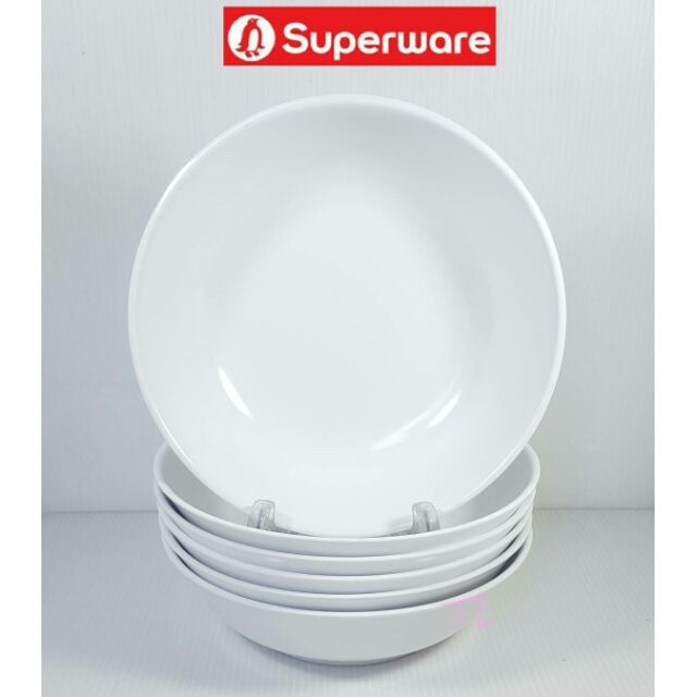 ชาม6 นิ้ว 6ชิ้น (ชามขนมหวาน)สีขาวกลม ซุปเปอร์แวร์เกรดA