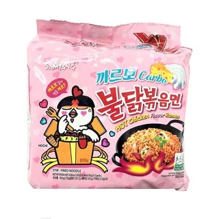 Samyang มาม่าเกาหลี ชนิดแห้ง สูตรเผ็ด (ขนาดแพ็ค 5 ซอง) เลือกรสได้