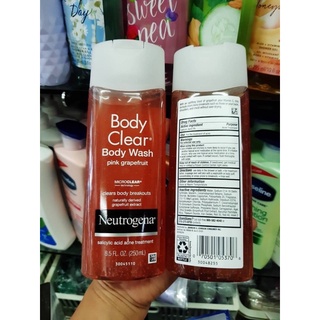 Neutrogena, Body Clear ผลิตภัณฑ์ทำความสะอาดผิวกาย กลิ่นพิงค์เกรปฟรุต ขนาด 8.5 ออนซ์ (250 มล.)…