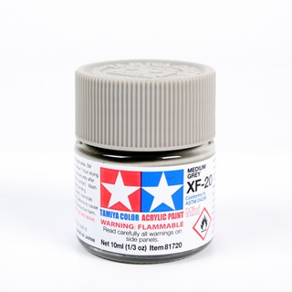 สีทามิย่าสูตรน้ำ Tamiya Acrylic XF20 Medium Grey 10ml