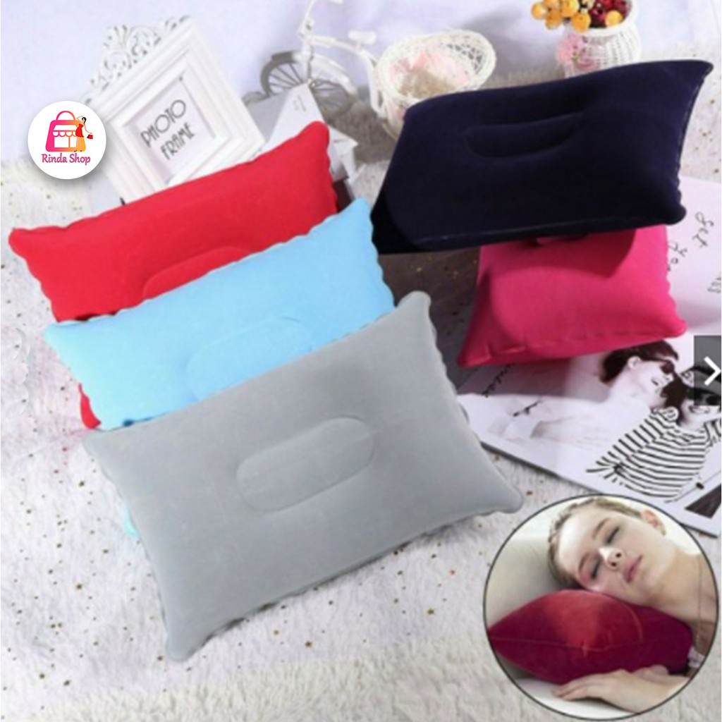 หมอนเป่าลมแบบพกพาสำหรับเดินทาง หมอนเป่าลมพับสำหรับแคมป์ ราคาถูก