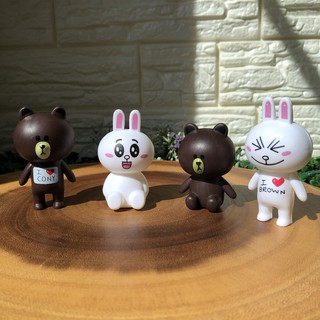 CONY ตุ๊กตาหมีสีน้ําตาลสําหรับตกแต่งเค้ก