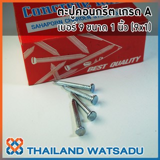 ตะปูคอนกรีต เกรด A เบอร์ 9 (1 กิโลกรัม) ขนาด 1-2 นิ้ว
