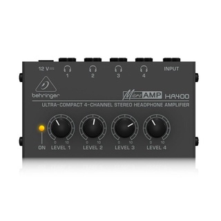 Behringer MICROAMP HA400 *ของแท้รับประกันศูนย์* เฮดโฟนแอมป์ขยายหูฟัง 1อิน / 4เอ้าท์, โวลุ่มแยกทุกช่อง