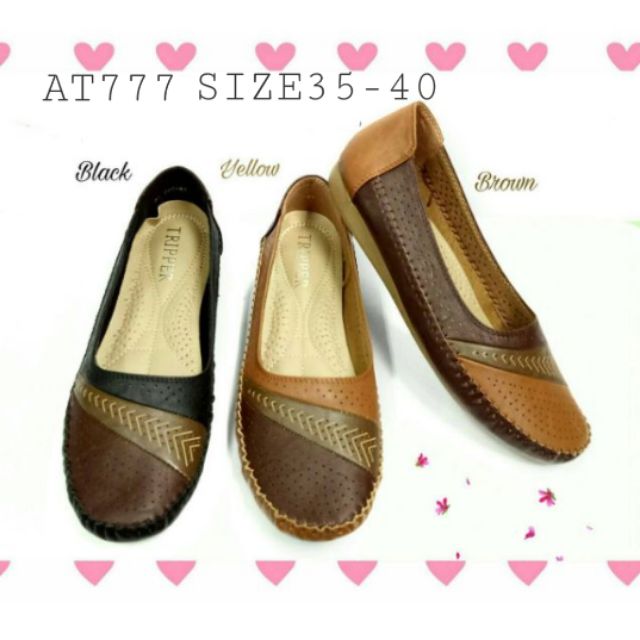 โปรแรง🔥ส่งฟรี🔥SALE 250฿🔥รองเท้าหนัง หนังนิ่ม พื้นนิ่ม น้ำหนกเบา ใส่สบายจร้า😀 AT 777