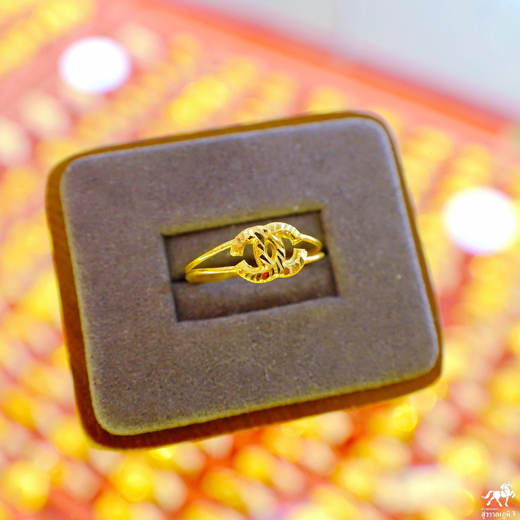 ผ่อน 0% สูงสุด 10 เดือน💸แหวนทองคำแท้ 1 กรัม ลายซีซี ทองแท้ 96.5% ขายได้ จำนำได้ มีใบรับประกัน แหวนทอง แหวนทองคำแท้