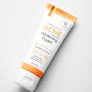 🚘พร้อมส่ง🚘VC Vit C Acne Foam วิตซี แอคเน่โฟม สูตรลดสิว (50 กรัม x 1 หลอด)