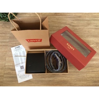 LEVI’S REAL LEATHER BELT &amp; WALLET VALUE PACK