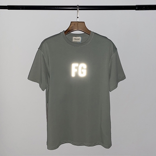 FOG FEAR OF GOD ESSENTIALS Neutral ผู้ชายและผู้หญิงแฟชั่นลำลองเสื้อยืดแขนสั้น