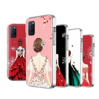 Wi-26 เคสโทรศัพท์มือถือนิ่ม แบบใส ลายกระโปรงเจ้าสาว สําหรับ Realme 10 Pro 9 C30S C35 C55 Plus