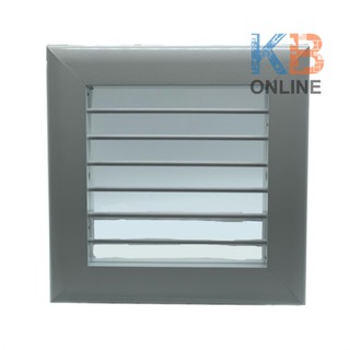 ฝาลมกลับ ใบชั้นเดียว พ่นสีขาว ขนาดคอใน 6 x 6 นิ้ว Return air grille, single layer, white spray, neck size in 6 x 6 inche