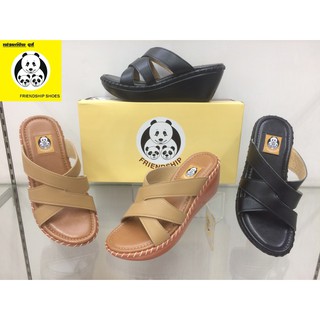 รองเท้าหนังแท้ Friendship shoes รุ่น 4767--017 สายไขว้สอยขอบ