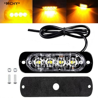 Mchy ไฟกระพริบเตือนฉุกเฉิน LED 4 ดวง สําหรับติดรถยนต์